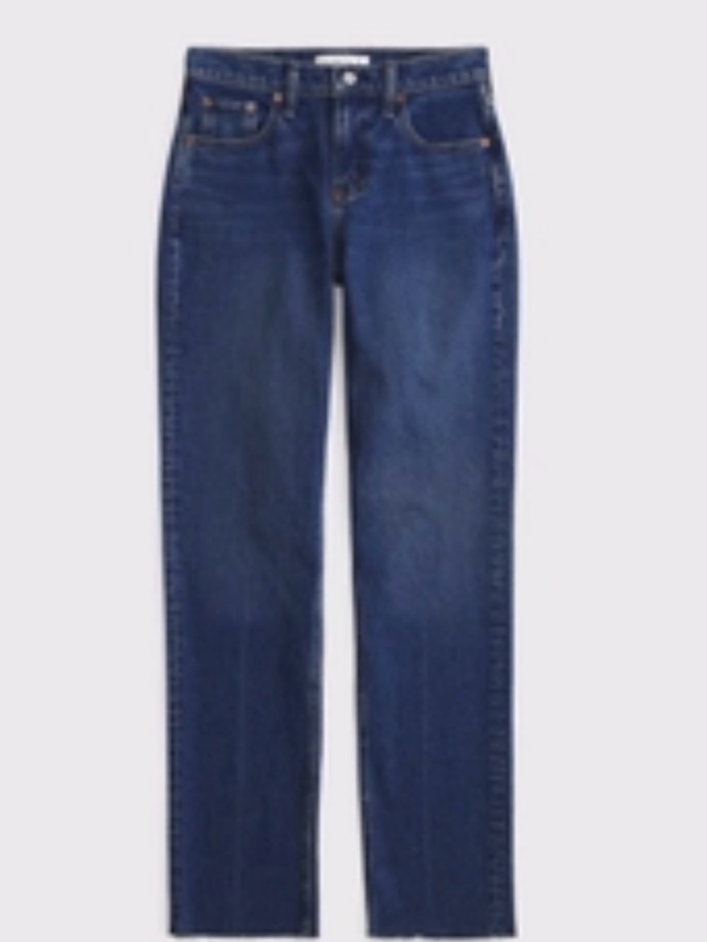 Abercrombie & Fitch Women's Straight-Leg Jeans in Medium Blue